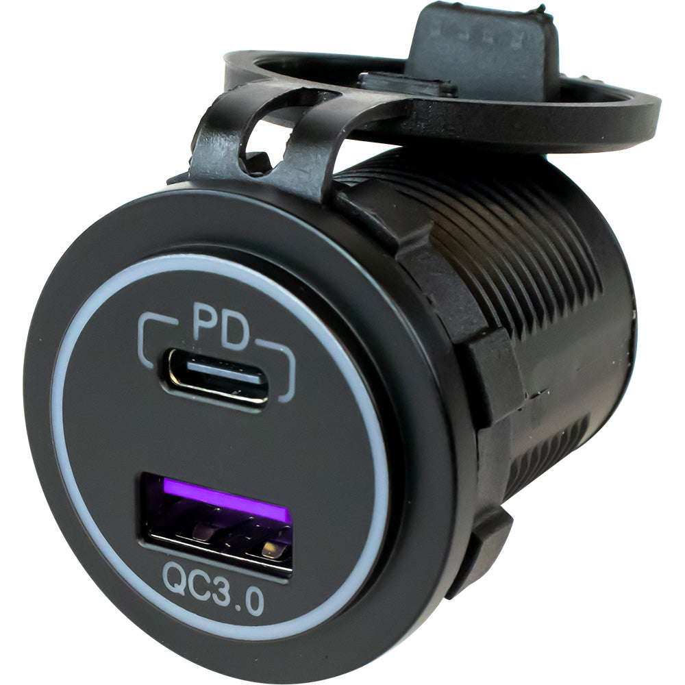 Sea-Dog USB 3.0  USB-C Power Socket w/Out Light